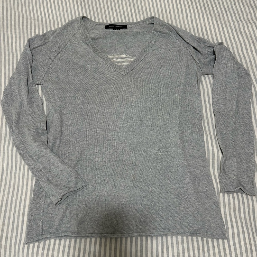 Gray skull sweater